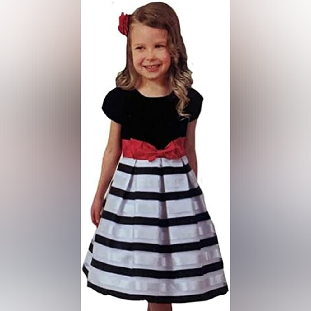 Toddler 2T Formal Dress Black and red EUC